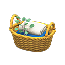 Animal Crossing Items Rattan Towel Basket Light brown