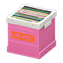 Animal Crossing Items Record Box Pink / Logo