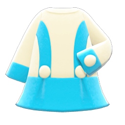 Animal Crossing Items Retro A-line Dress Light blue