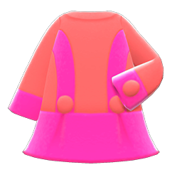 Animal Crossing Items Retro A-line Dress Pink