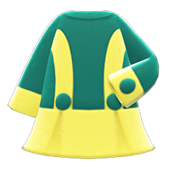 Animal Crossing Items Retro A-line Dress Yellow