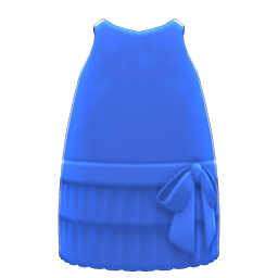 Retro Sleeveless Dress Blue