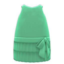 Animal Crossing Items Retro Sleeveless Dress Green