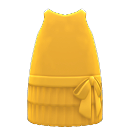 Retro Sleeveless Dress Yellow