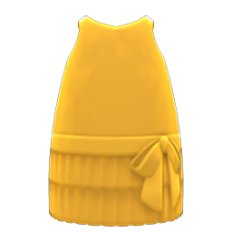 Animal Crossing Items Retro Sleeveless Dress Yellow