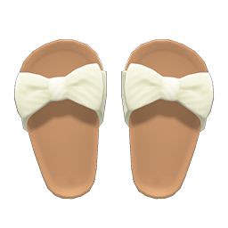 Animal Crossing Items Ribbon Sandals White