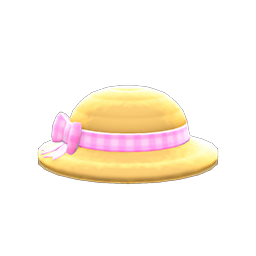 Animal Crossing Items Ribboned Straw Hat Pink