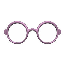 Animal Crossing Items Rimmed Glasses Purple