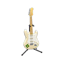 Animal Crossing Items Rock Guitar Chic white / Emblem logo