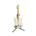 Animal Crossing Items Rock Guitar Chic white / Familiar logo