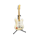 Animal Crossing Items Rock Guitar Chic white / Pop logo