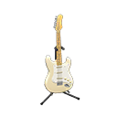 Animal Crossing Items Rock Guitar Chic white