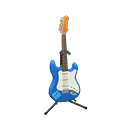 Animal Crossing Items Rock Guitar Cool blue / Handwritten logo