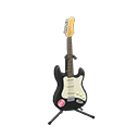 Animal Crossing Items Rock Guitar Cosmo black / Cute logo