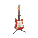 Animal Crossing Items Rock Guitar Fire red / Chic logo