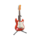 Animal Crossing Items Rock Guitar Fire red / Cute logo