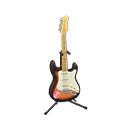 Animal Crossing Items Rock Guitar Sunburst / Cute logo