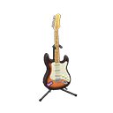 Animal Crossing Items Rock Guitar Sunburst / Rock logo