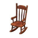 Animal Crossing Items Rocking Chair Dark wood