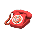 Animal Crossing Items Rotary Phone Red