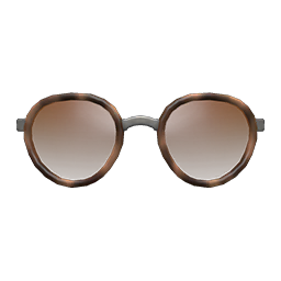 Animal Crossing Items Round Tinted Shades Dark brown