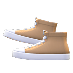 Rubber-toe High Tops Beige