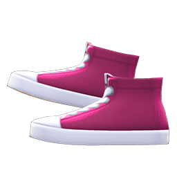 Rubber-toe High Tops Berry red