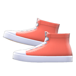 Rubber-toe High Tops Coral
