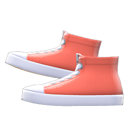 Animal Crossing Items Rubber-toe High Tops Coral