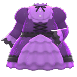 Animal Crossing Items Ruffled Dress Purple