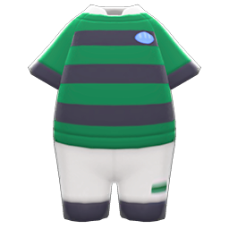 Animal Crossing Items Rugby Uniform Green & black