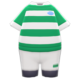 Animal Crossing Items Rugby Uniform Green & white