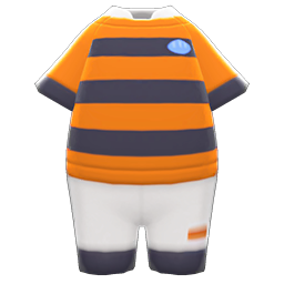 Animal Crossing Items Rugby Uniform Orange & black