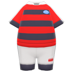 Animal Crossing Items Rugby Uniform Red & black