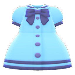 Sailor-collar Dress Blue