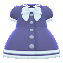 Animal Crossing Items Sailor-collar Dress Navy blue