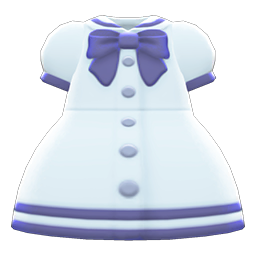 Animal Crossing Items Sailor-collar Dress White