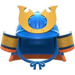 Animal Crossing Items Samurai Helmet Blue