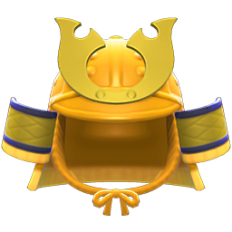 Animal Crossing Items Samurai Helmet Golden yellow