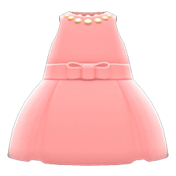 Animal Crossing Items Satin Dress Pink