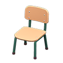 Animal Crossing Items School Chair Beige & green