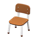 Animal Crossing Items School Chair Brown & white