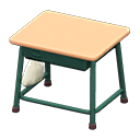 Animal Crossing Items School Desk Beige & green