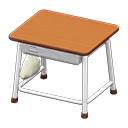 Animal Crossing Items School Desk Brown & white