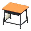 Animal Crossing Items School Desk Light brown & black
