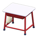Animal Crossing Items School Desk White & red