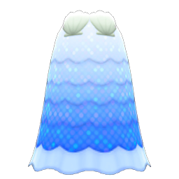 Animal Crossing Items Shell Dress Blue