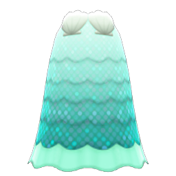 Animal Crossing Items Shell Dress Mint
