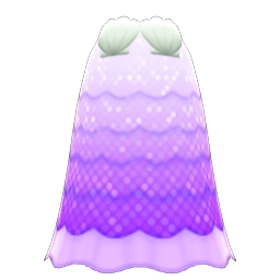Animal Crossing Items Shell Dress Purple