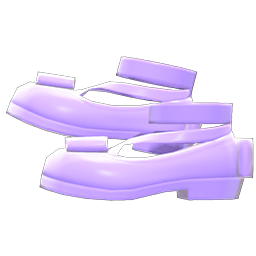 Animal Crossing Items Shiny Bow Platform Shoes Light purple
